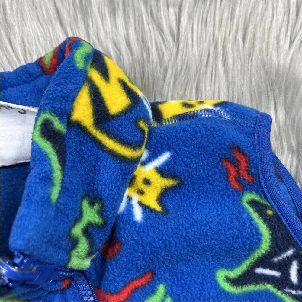 Vintage Columbia Blue Animal Fleece Vest Kids 4/5